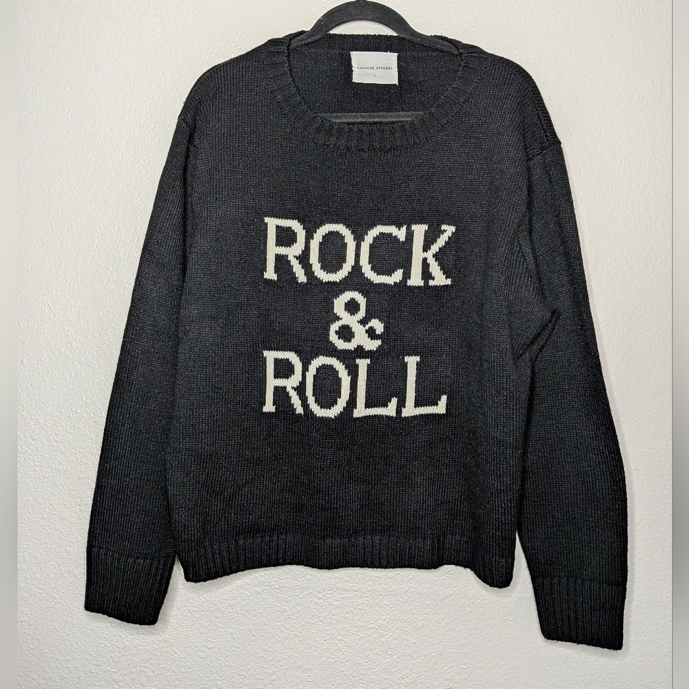 Panache Apparel Womens Punk Goth Rock & Roll Cozy Soft Comfy Knit Sweater L - Picture 7 of 7